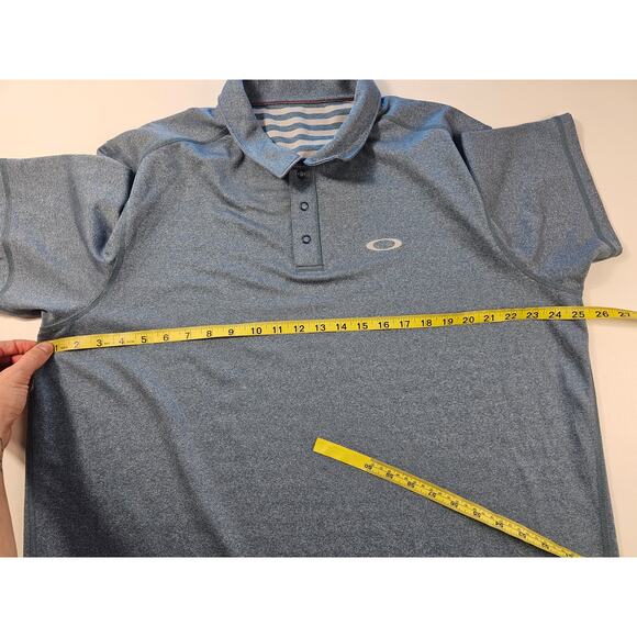 Oakley hydrolix blue double Layered comfort cool performance polo EUC sz XXL (?) - Picture 5 of 6